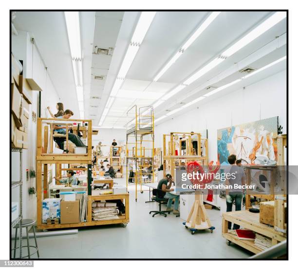 Artist Jeff Koons studio is photographed for Vanity Fair Magazine on June 8, 2010 in New York City.