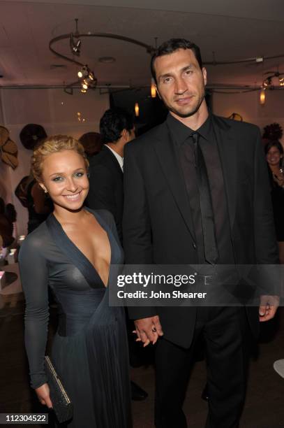 Actress Hayden Panettiere and boxer Wladimir Klitschko attend the InStyle and Warner Bros. 68th annual Golden Globe awards post-party at The Beverly...