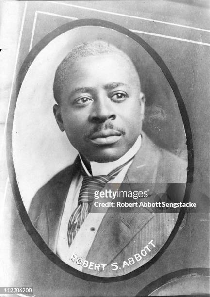 Portrait of Robert Sengstacke Abbott , publisher and founder of the Chicago Defender, which came to be known as 'America's Black Newspaper', early...