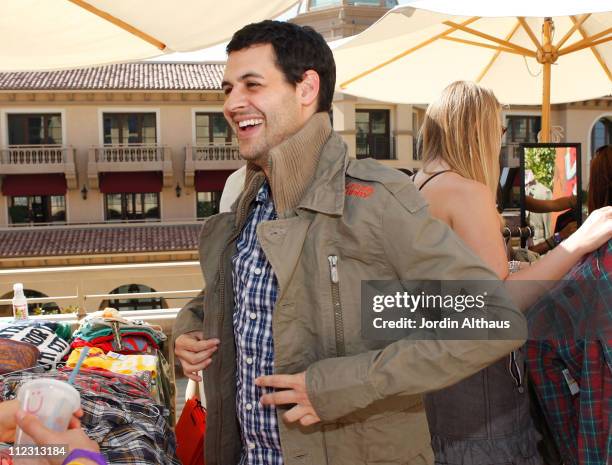 Andrew Leeds poses with Superdry at the Kari Feinstein MTV Movie Awards Style Lounge held at Montage Beverly Hills on June 3, 2010 in Beverly Hills,...