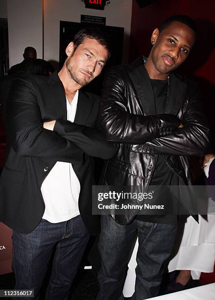 Actor Andy Whitfield and rapper Fabolous attend a toast celebrating Fabolous' Grammy nomination on January 30, 2010 in Los Angeles, California.