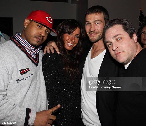 Chao, Tammy Brook, Andy Whitfield and guest attend a celebration for Grammy nominated artist Fabolous on January 30, 2010 in Los Angeles, California.