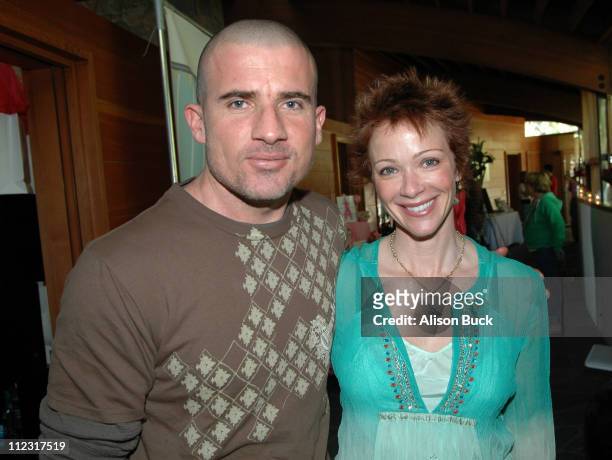 Dominic Purcell and Lauren Holly during Golden Globes Style Lounge Presented by Kari Feinstein PR - Day 2 in Los Angeles, California, United States.
