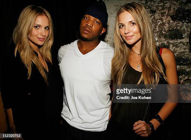 Actresses Sabrina and Kelly Aldridge with Recording Artist Styles P at the Steelo & Snow Queen Vodka Halloween Costume Party at the D'or Hotel on...