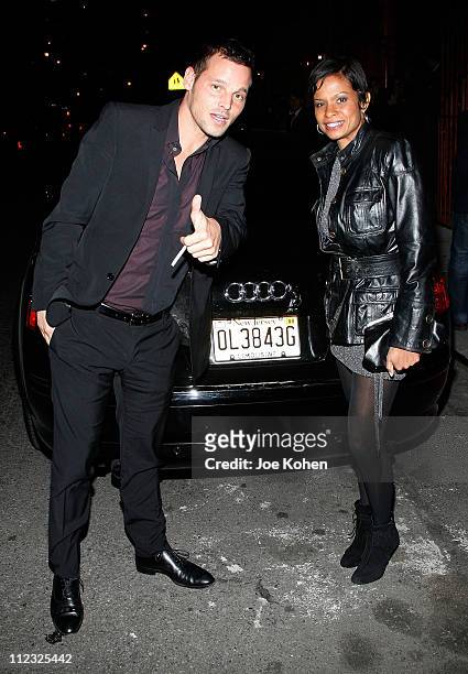 Actor Justin Chambers and wife Keisha Chambers arrive at Wilhelmina's 40th Anniversary Celebrated by Audi, on November 29, 2007 in New York City, New...