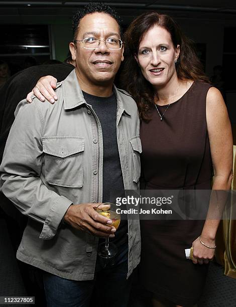 Musician Carlos Alomar and Executive Director of the New York Chapter Elizabeth Healy attend the New York Chapter of the National Academy of...