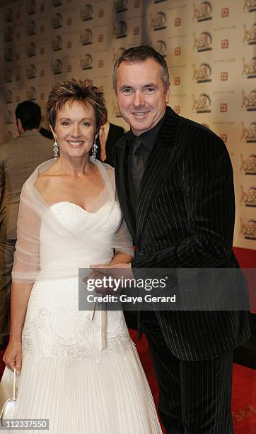 Jackie Woodburne and Allen Fletcher during 2006 TV Week Logie Awards- Arrivals at Crown Casino in Melbourne, VIC, Australia.