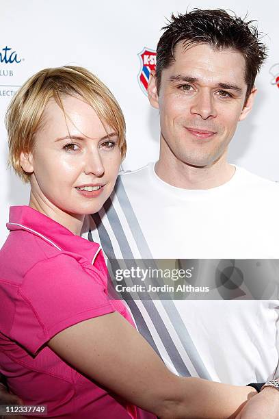 Caroline Carver and Kenny Doughty attend the 6th Annual K-Swiss Desert Smash - Day 1 at La Quinta Resort and Club on March 9, 2010 in La Quinta,...
