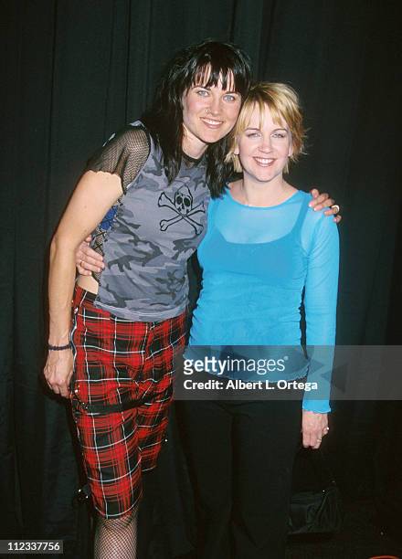 Lucy Lawless & Renee O'Connor during The Official Xena Warrior Princess Convention at Pasadena Center in Pasadena, California, United States.