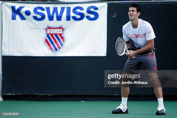 Novak Djokovic attend the 6th Annual K-Swiss Desert Smash - Day 1 at La Quinta Resort and Club on March 9, 2010 in La Quinta, California.