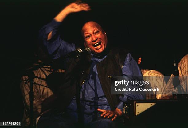 Nusrat Fateh Ali Khan during Nusrat Fateh Ali Khan in Concert at Radio City Music Hall - 1996 at Radio City Music Hall in New York City, New York,...