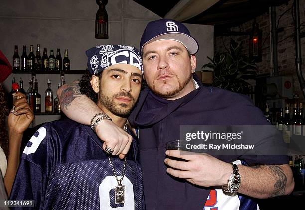 Fred Kewk and Everlast during 44th GRAMMY Awards - Family Tree OutKast Pre-Grammy Party at Las Palmas Restaurant in Hollywood, California, United...