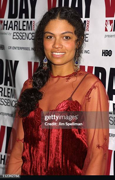 Amel Larrieux during V-Day Harlem 2002: V-Day's 2002 Benefit Show In NYC Presented By Essence at The Apollo Theatre in New York City, New York,...