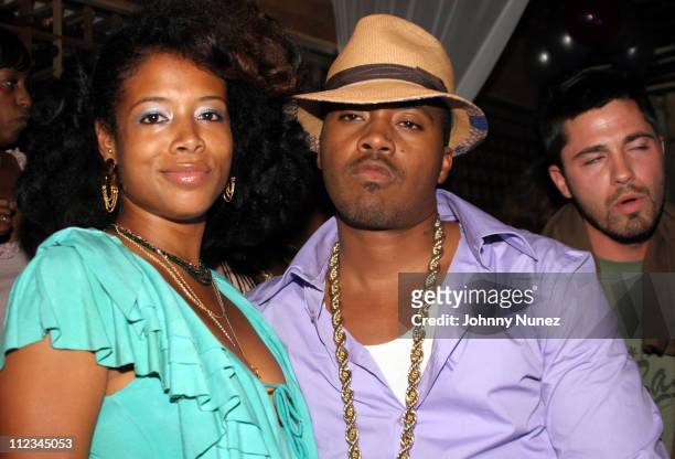 Kelis and Nas during Nas Birthday Party - September 12, 2005 at Butter in New York City, New York, United States.
