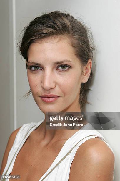 Diana Dondoe backstage at Ellen Tracy Spring 2006 during Olympus Fashion Week Spring 2006 - Ellen Tracy - Backstage at 575 Seventh Avenue in New York...
