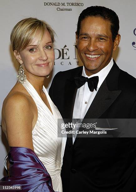 Hilary Quinlan and Bryant Gumbel during The G&P Foundation for Cancer Research 4th Annual Angel Ball at Marriott Marquis in New York City, New York,...