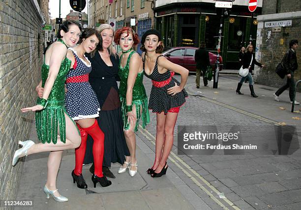 Flapper Girls with Elaine Foster-Gandey during Designer Sale UK Photocall - November 30, 2006 at Old truman Brewery in London, Great Britain.