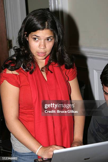 America Ferrera during Off-Broadway "Dog Sees God: Confessions of a Teenage Blockhead" Rehearsals - November 15, 2005 at Century Theater in New York...