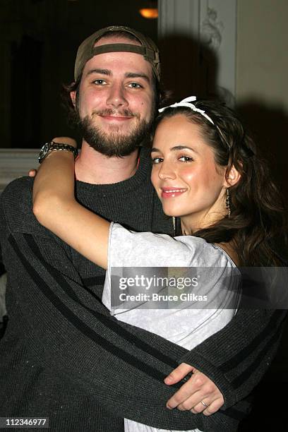 Bert V. Royal, playwright and Eliza Dushku during Off-Broadway "Dog Sees God: Confessions of a Teenage Blockhead" Rehearsals - November 15, 2005 at...