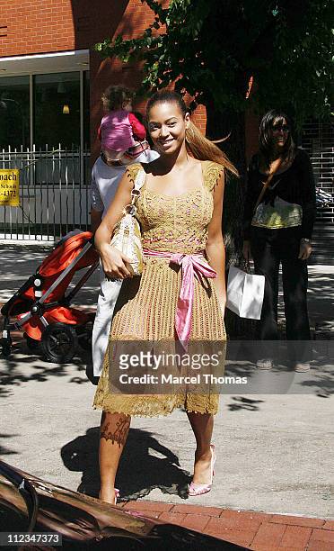 Beyonce Knowles during Beyonce Knowles and Jay-Z Sighting at Bar Pitti Resturant in SOHO - June 11, 2006 at Bar Pitti in New York City, New York,...