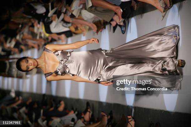 Morgane Dubled wearing Badgley Mischka Spring 2006