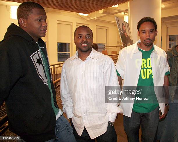 Guest, Jermaine Dupri and Johnta Austin during Johnta Austin Listening Session - New York City -November 17, 2005 at Virgin Records Offices in New...