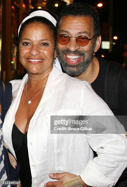 Debbie Allen and Maurice Hines during Judge Marilyn Milian of The Peoples Court visits "Hot Feet" on Broadway at The Hilton Theater in New York City,...