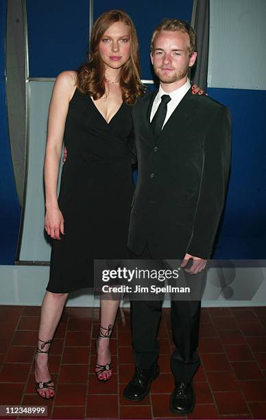 Laura Prepon & Chris Masterson during Fox Television 2002-2003 Upfront Party at Pier 88 in New York City, New York, United States.