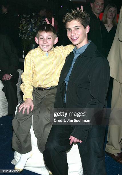 Erik Per Sullivan & Justin Berfield during Fox Television 2002-2003 Upfront Party at Pier 88 in New York City, New York, United States.