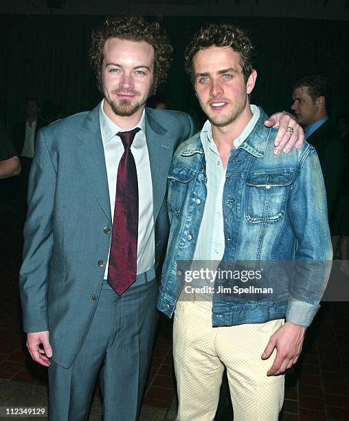 Danny Masterson & Joey McIntyre during Fox Television 2002-2003 Upfront Party at Pier 88 in New York City, New York, United States.