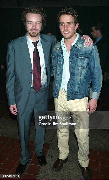 Danny Masterson & Joey McIntyre during Fox Television 2002-2003 Upfront Party at Pier 88 in New York City, New York, United States.