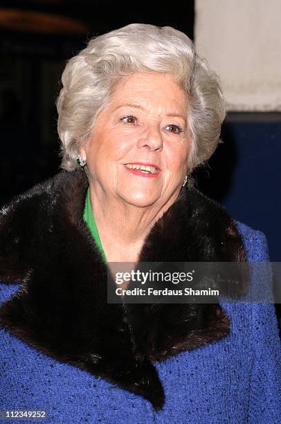 Betty Boothroyd during "An Evening for Mo and Friends" to Remember Mo Mowlam - November 20, 2005 at Theatre Royal in London, Great Britain.