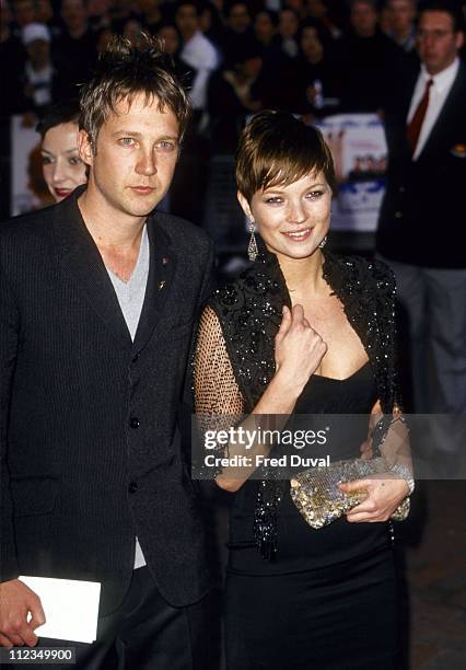 Jefferson Hack and Kate Moss at "One Night At McCool's" - London Premiere April 2001