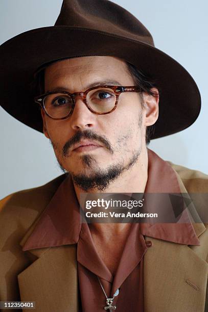 Johnny Depp during "The Libertine" Press Conference with Johnny Depp and John Malkovich at Four Season's Hotel in Beverly Hills, California, United...