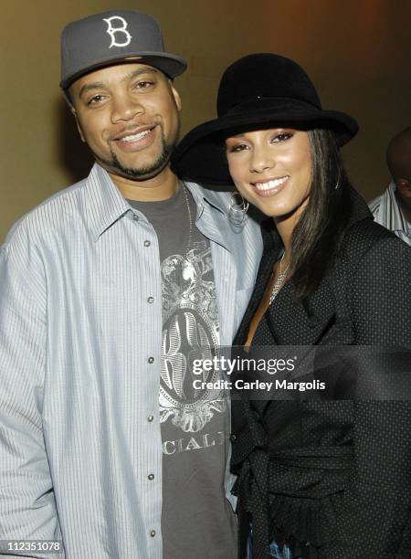 Kerry "Krucial" Brothers and Alicia Keys during "Keep A Child Alive" Black Ball Kickoff with Alicia Keys at Cain in New York City, New York, United...