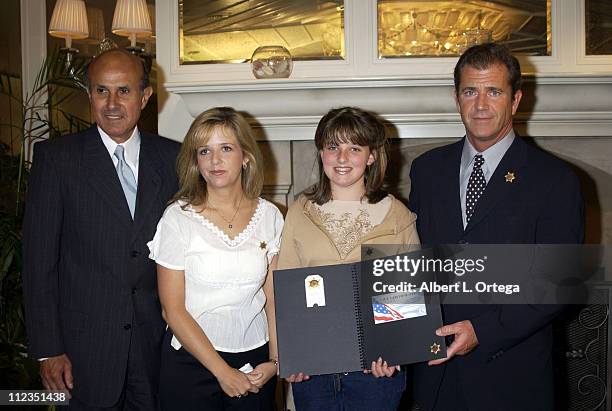 Sheriff Lee Baca, Theresa March, Kayla March & Mel Gibson