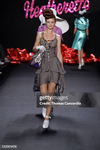 Cintia Dicker wearing Heatherette Spring 2006 during Olympus Fashion ...