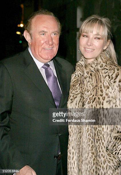 Andrew Neil and Guest during Ozwald Boateng 20th Anniversary Celebration at Victoria & Albert Museum in London, Great Britain.