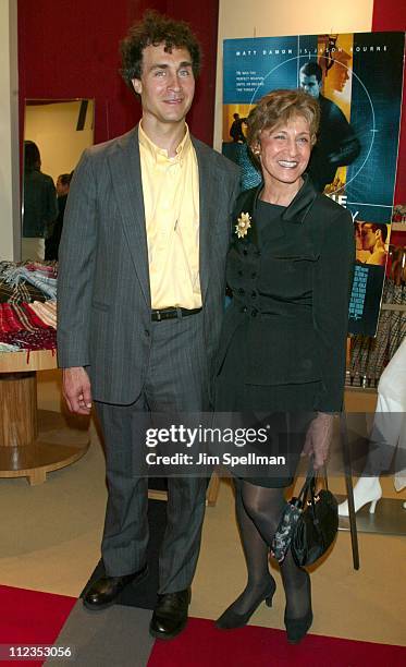 Director Doug Liman with mother Ellen during New York Special Party for "The Bourne Identity" to Benefit the Legal Action Fund at Burberry in New...