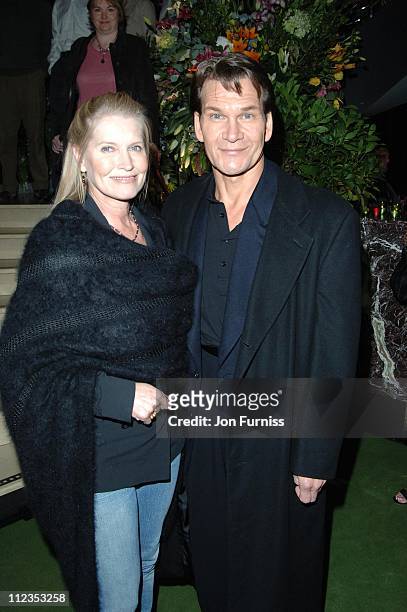 Lisa Niemi and Patrick Swayze during "Keeping Mum" London Premiere - After Party at Floridita in London, Great Britain.