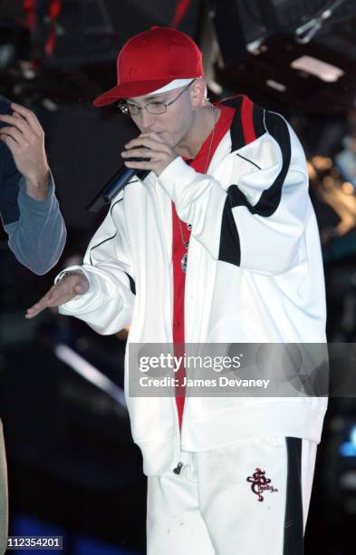 Eminem during Eminem Visits MTV's "TRL" - November 16, 2004 at MTV Studios, Times Square in New York City, New York, United States.