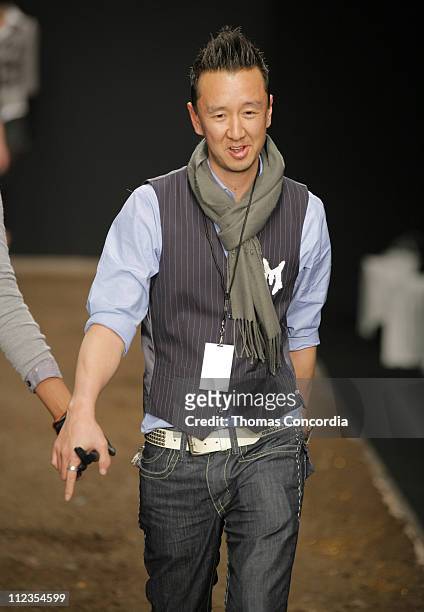 Eric Kim, designer Monarchy Collection Fall 2007 during Mercedes-Benz Fall 2007 L.A. Fashion Week at Smashbox Studios - Monarchy Collection - Runway...