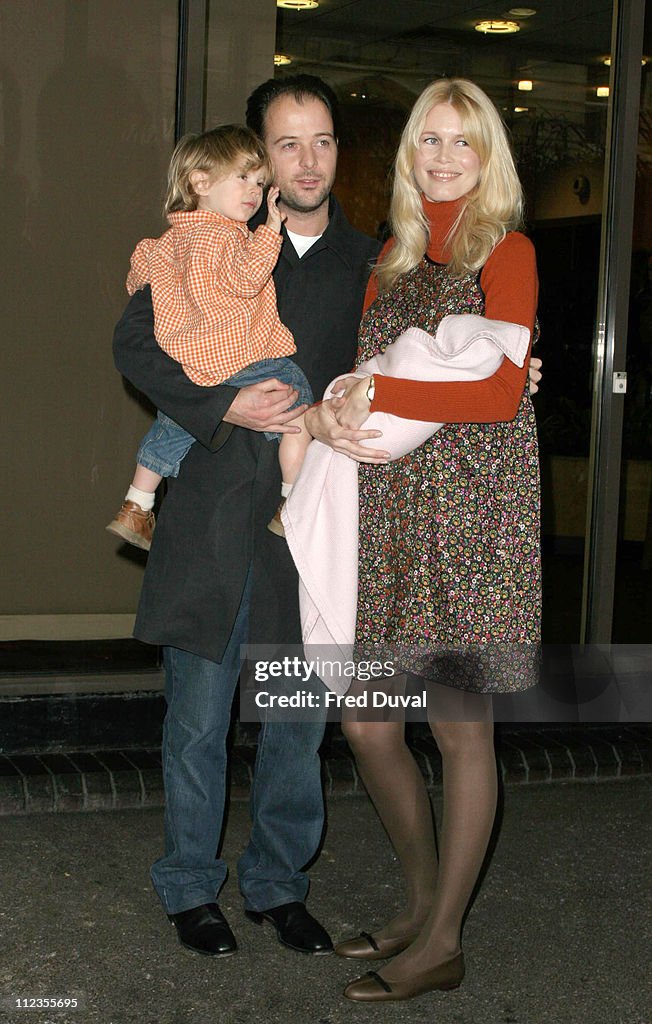 Claudia Schiffer Leaves Hospital With Her New Baby Girl