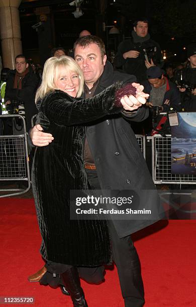 Paul Ross and guest during "The Polar Express" London Premiere at Vue Cinema, Leicester Square in London, Great Britain.