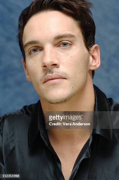 Jonathan Rhys Meyers during "Match Point" Press Conference with Matthew Goode, Emily Mortimer and Jonathan Rhys Myers at Waldorf Astoria Hotel in New...