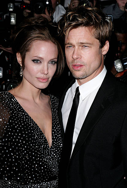 Angelina Jolie and Brad Pitt during