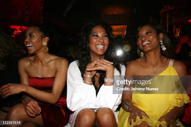 Amerie, Kimora Lee Simmons and Garcelle Beauvais during Kimora Lee Simmons Presents KLS Fall 2007 Collection - Inside at Social Hollywood in Los...
