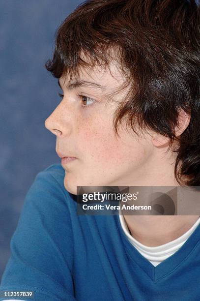 Skandar Keynes during "The Chronicles of Narnia: The Lion, the Witch and the Wardrobe" Press Conference with James McAvoy, Andrew Adamson, George...