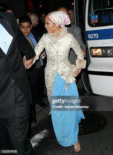 Jennifer Lopez during Dolce & Gabbana Ultimate Hollywood Party in New York City - Outside at Bergdorf Goodman in New York City, New York, United...