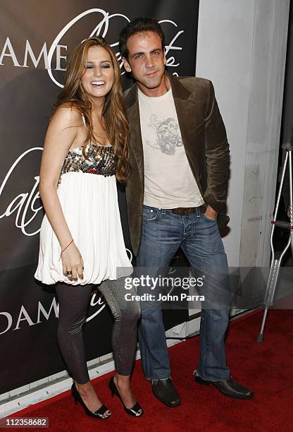 Carlos Ponce and Genesis Rodriguez during Telemundo's "Dame Chocolate" Cast Premiere Party - Arrivals at Lincoln Road in South Beach, Florida, United...